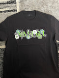 Amiri tee flower design black/ green