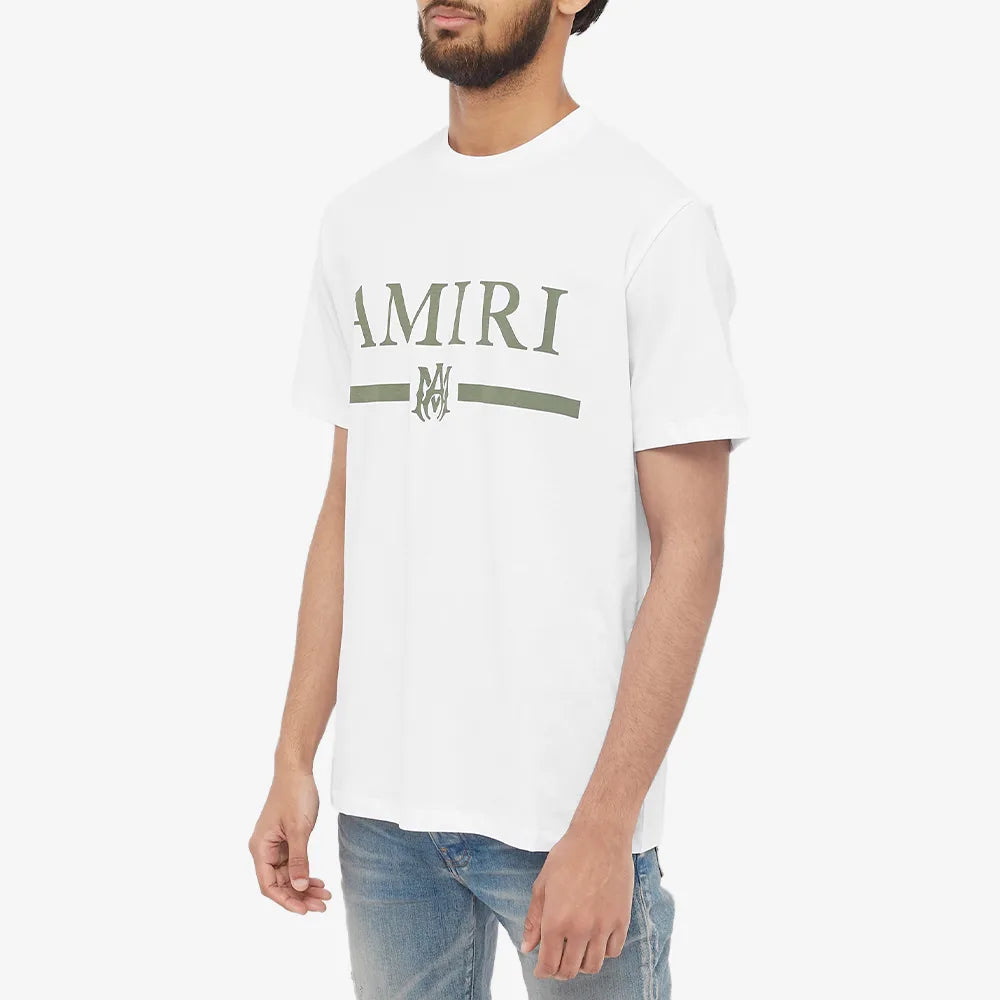 Amiri MA Bar logo white/ olive