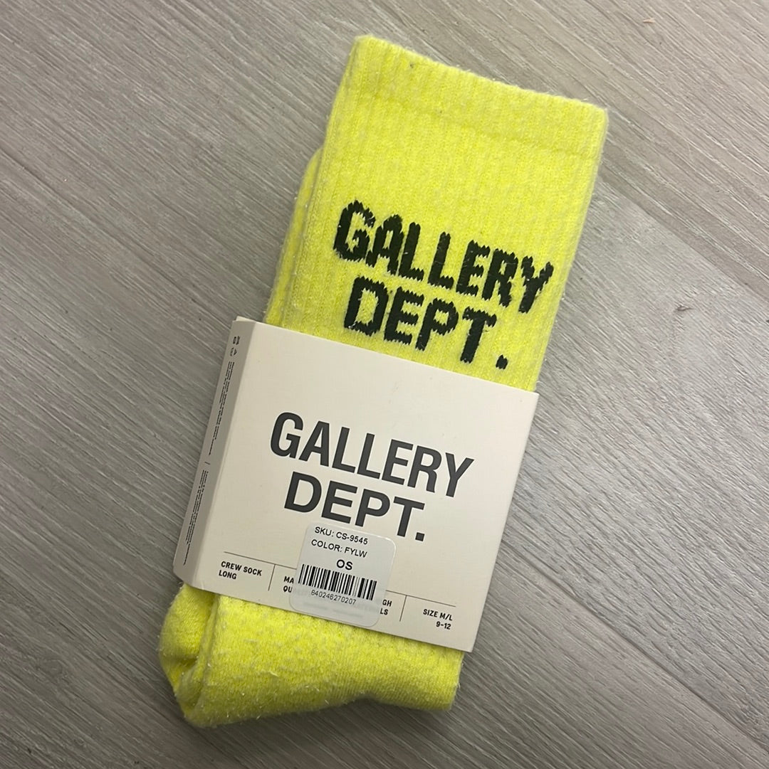 Gallery Dept sock Neon yellow