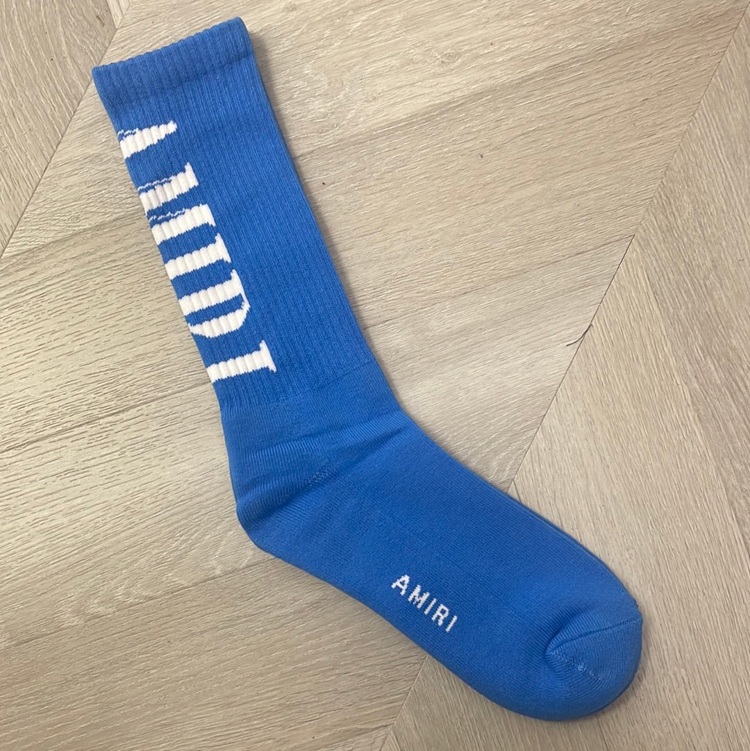 Amiri socks Blue/ white logo