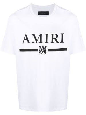 Amiri tee MA bar logo white