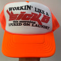 Sicko trucker hat neon orange/ white